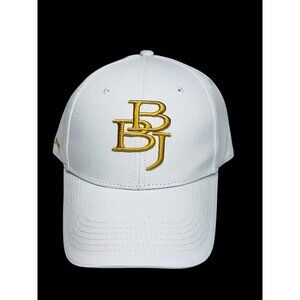 Boeing Business Jets BBJ Rare White Cap Gold Embroidery & Brass Adjustable Strap